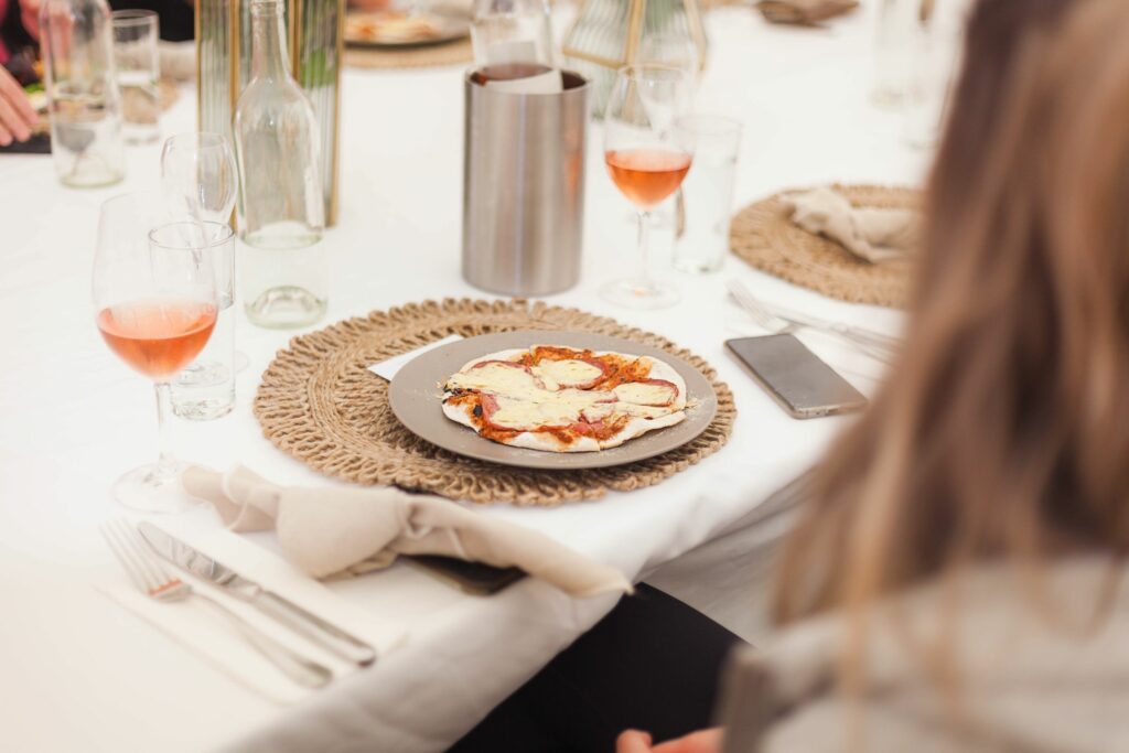 Pizza and Sparkling at Posh Pilate Events managed by Casey Bonacci Events
