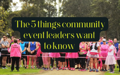 The 5 things community event leaders want to know 
